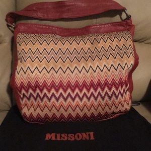 Missoni Multicolor Woven Leather-trimmed Hobo Tote